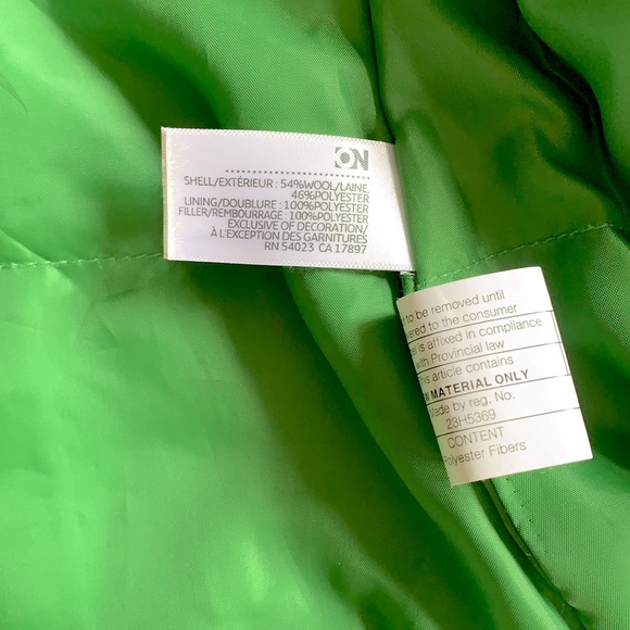 Old Navy Apple Green Wool Blend Girls Coat Size Extra Small - Picture 4 of 4